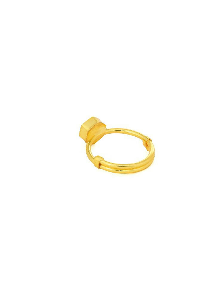 Natural Stone Green Hexagon Ring - Ruby Raang