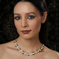 Kundan and Diamond Neckpiece with Meenakari (Gold) - Ruby Raang