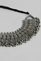 Mominos Fashion Johar Kamal Oxidised Silver-Plated Brass Finish Temple Jewellery with Earrings For Women - Distacart