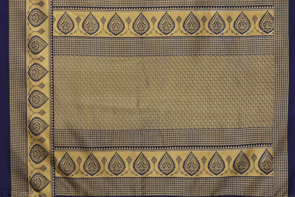 Vamika Navy Blue Printed Art Silk Saree