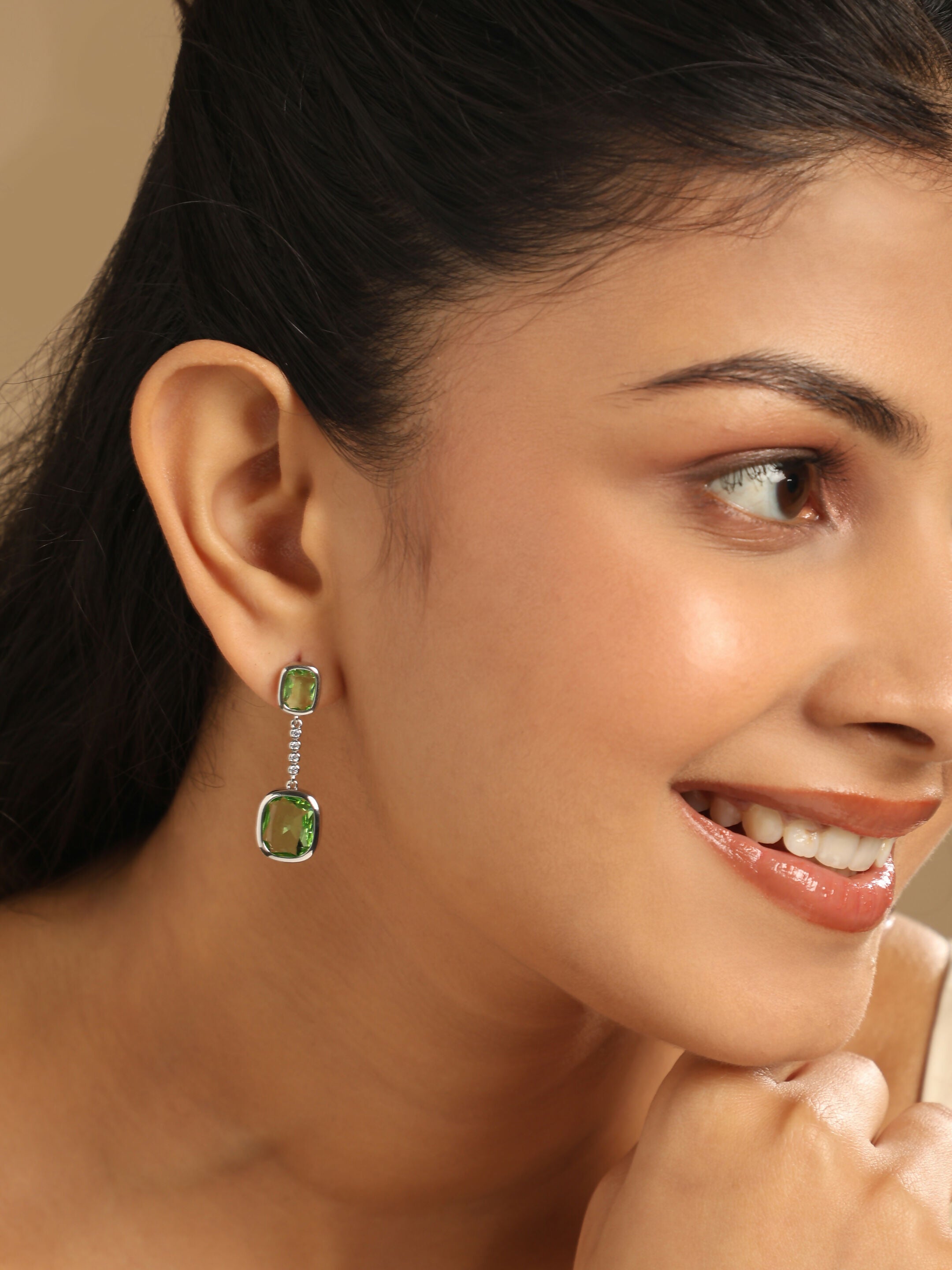 Nuyug Green Luxe Cascades Anti Tarnish Earrings - Distacart