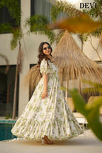 Aayaa Designer Printed Full Flared Gown - Multi Color - Distacart