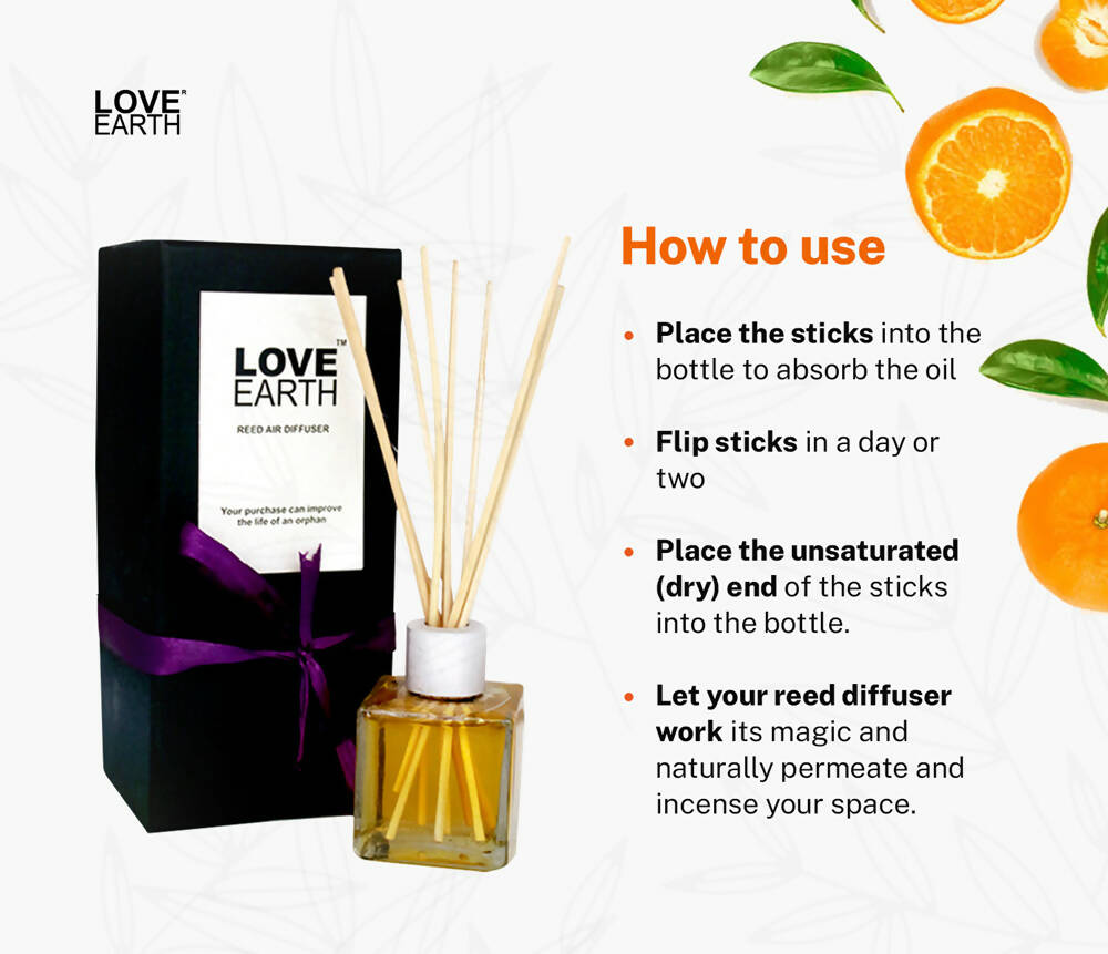 Love Earth Reed Diffuser- Tangerine