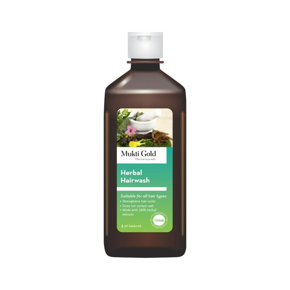 Axiom Mukti Gold Herbal Hair Wash (Flip Top) - Distacart