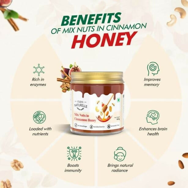 Farm Naturelle Mixed Nuts in Cinnamon Honey - Healthy Snack