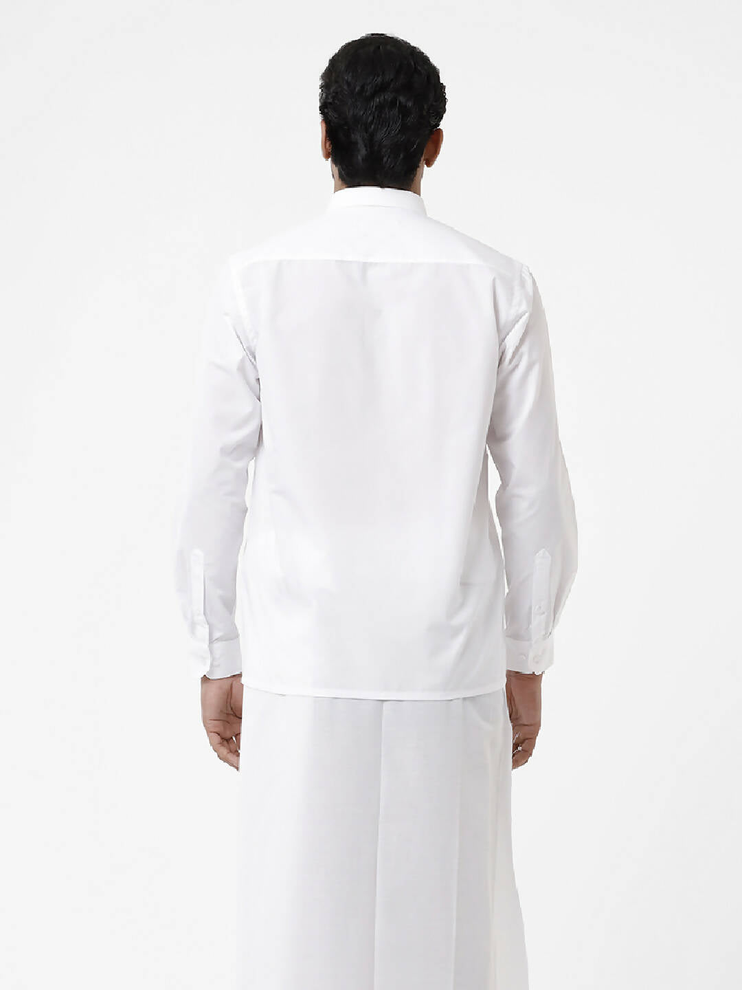Ramraj Cotton Mens Full Sleeve White Shirt Plus Size - Samrat Cotton