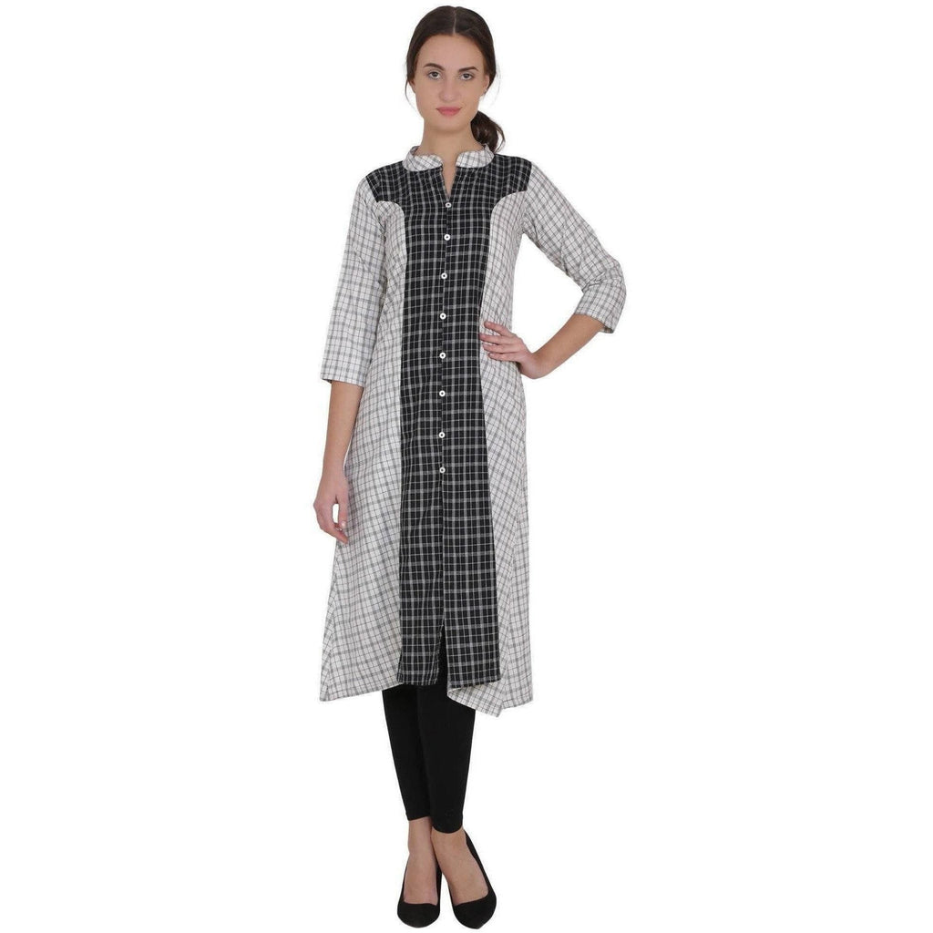 Kanoor Women's Multi Cotton A-Line Kurti