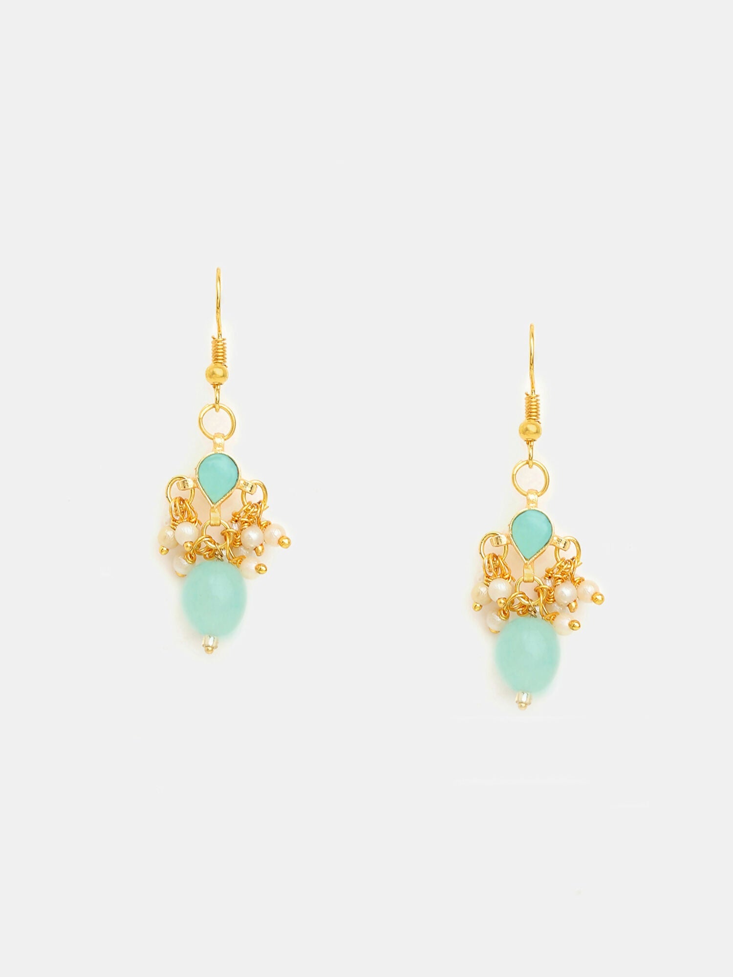 Ruby Raang Traditional Green Drop Maang Tikka And Earrings - Distacart