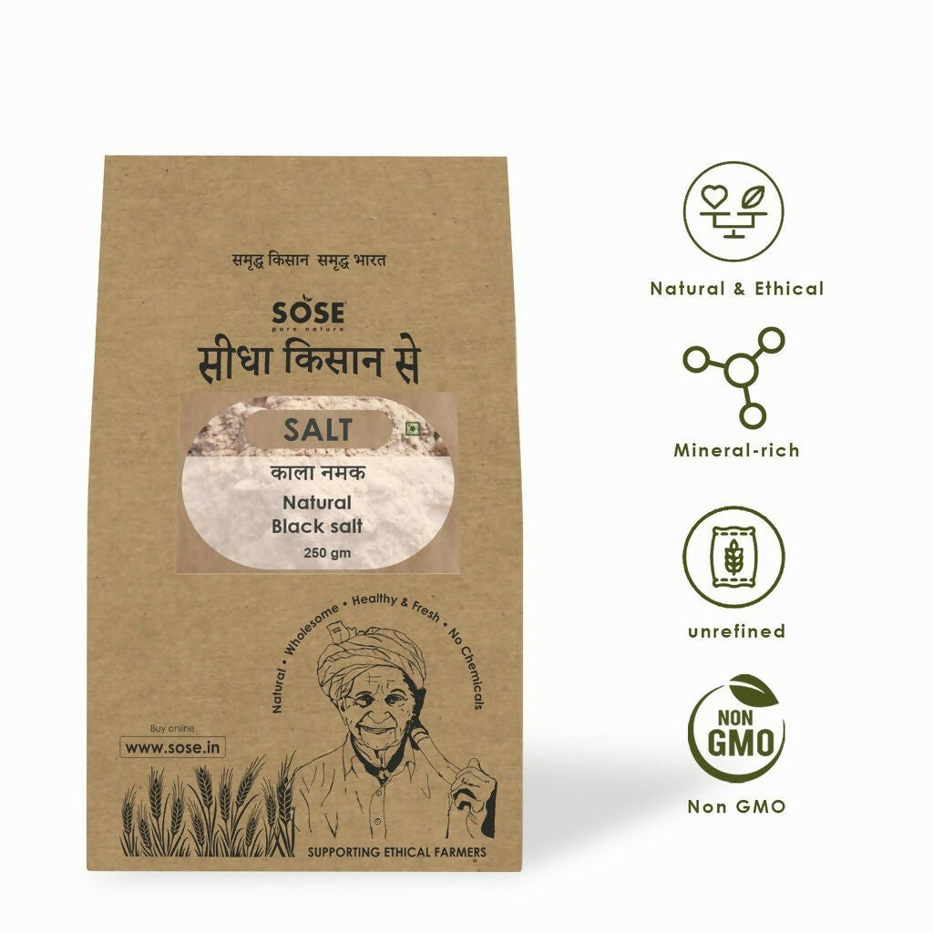 Gir Sidha Kisan Se Natural Kala Namak (Black Salt) Powder