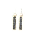 Bling Accessories Aqua Blue Natural Stone Druzy Earrings