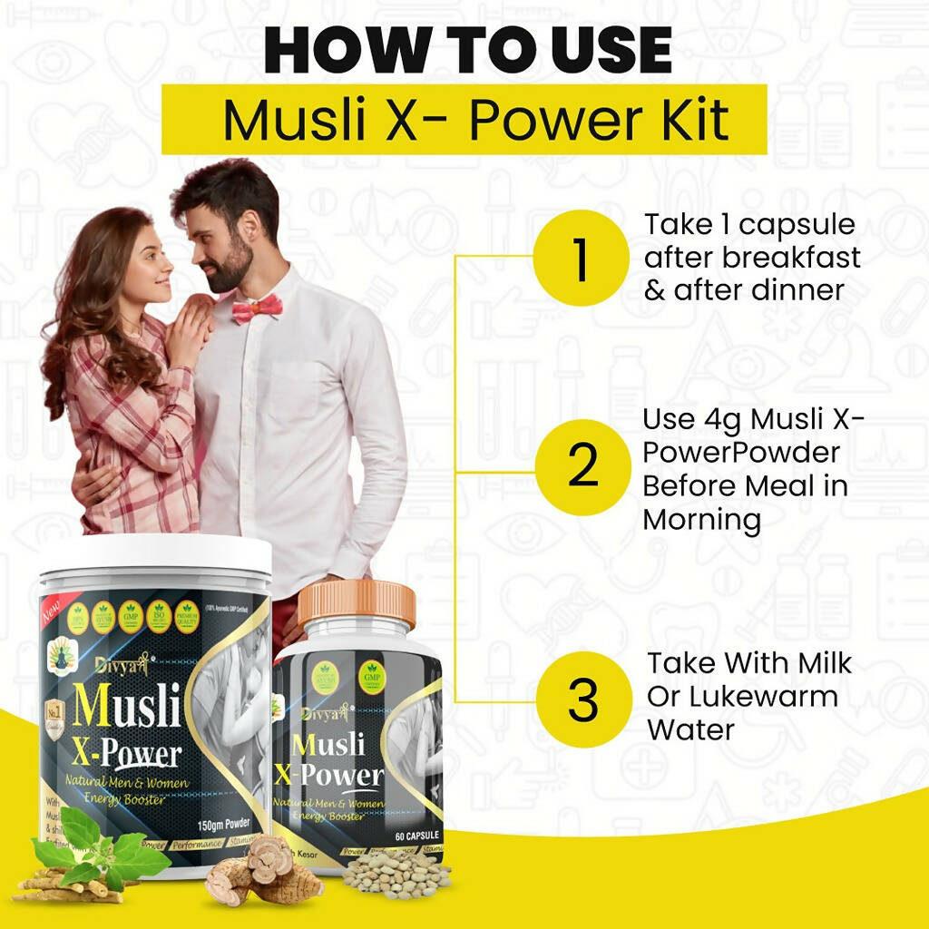 Divya Shree Musli X-Power Capsule, Powder Combo - Distacart