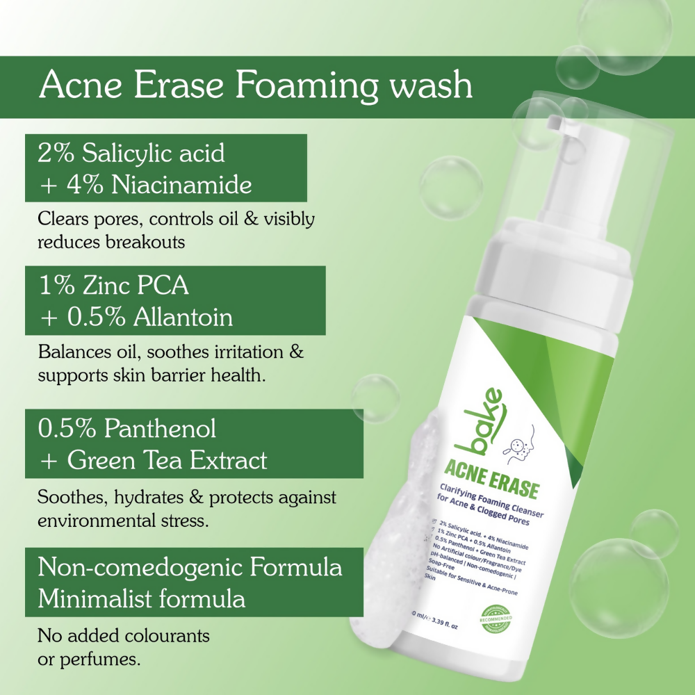 Bake Acne Erase Foaming Face Wash