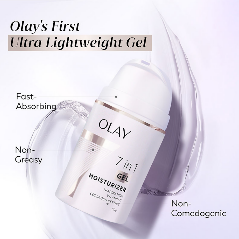 Olay 7in1 Gel Moisturizer with Niacinamide, Vitamin C, Collagen Peptide - Distacart