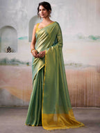 Shree Shyam Fashion Tissue Silk Light Green Saree - Distacart