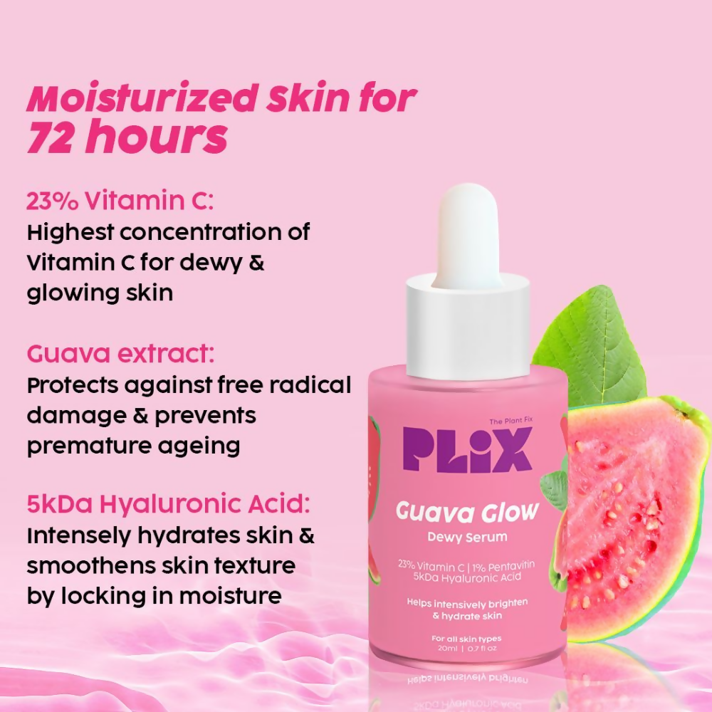 PLIX The Plant Fix Glutathione Skin Glow 15 Effervescent Tablets And Guava Serum - Distacart
