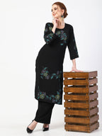 Cheera Kurta Palazzo With Leheria Dupatta Set (CH114KPD)