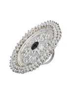 Joban Fashion Women Round Shape Silver Tone Ring