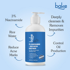 Bake 3% Niacinamide Face Wash with Rice Water