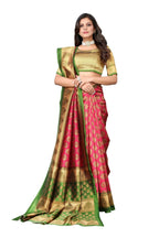 Vamika pink Printed Art Silk Saree