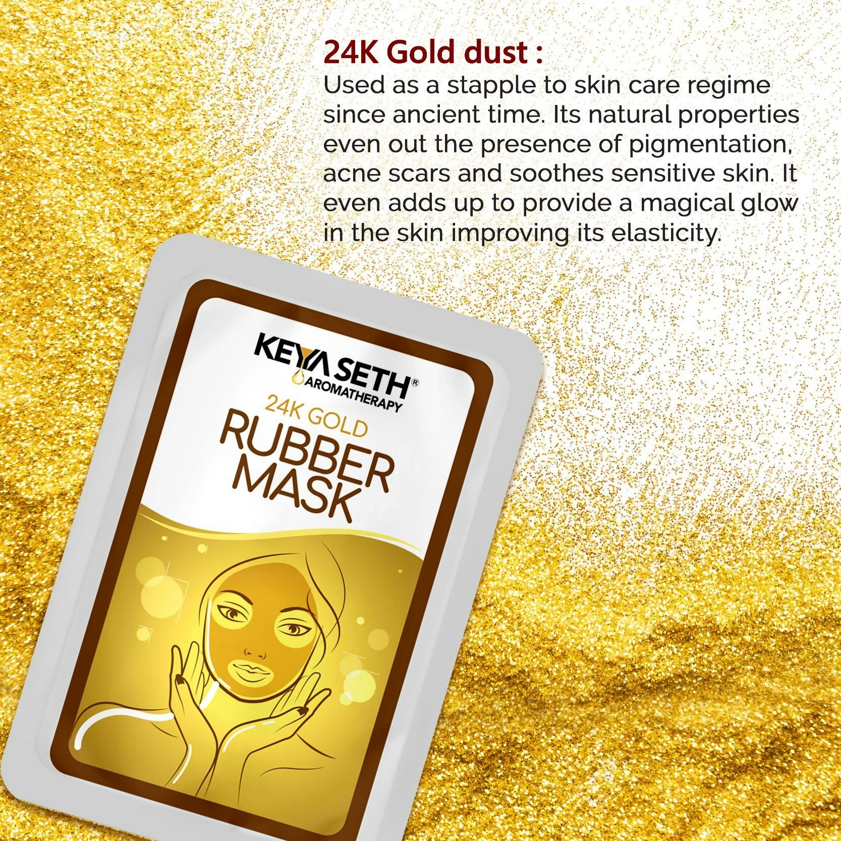Keya Seth Aromatherapy 24k Gold Rubber Facial Mask - Distacart