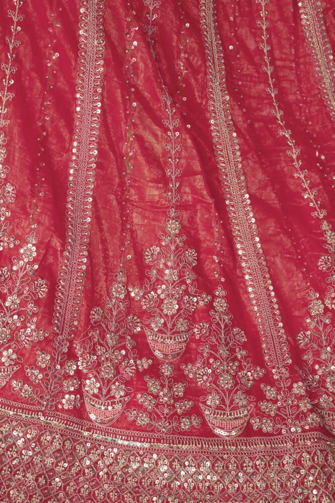 Kesar Fab Pink Jimmy Choo Hand_Woven Lehenga