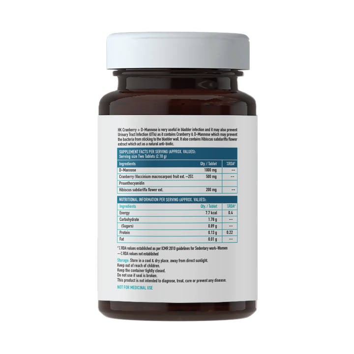 HK Vitals Cranberry + D-Mannose Tablets