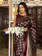 Shree Shyam Fashion Maroon Silk Saree - Distacart