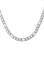 NVR Men Rhodium-Plated Stainless Steel Bohemian Chain
