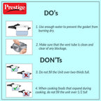 Prestige Popular Stainless Steel Pressure Cooker, Silver Color