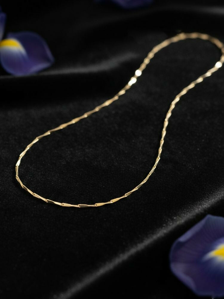 NVR Women Gold Plated Handcrafted Minimal Chain - Distacart