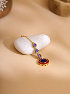 Ruby Raang Blue Meenakari Kundan Maang Tikka - Distacart