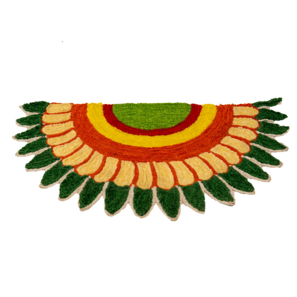 Kundan HandiKrafts Flower Mat Semi Design 1