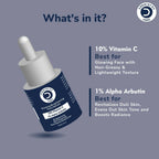 Dermistry Pure 10% Vitamin C 1% Alpha Arbutin Dull Skin Brightening Lightening Fairness Glow Serum