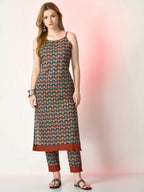 Myshka Women's Multi Printed Kurta With Trousers