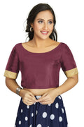 Aastha Fashion Women's Wine Art Silk Designer Traditional Readymade Blouse