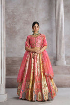 Kesar Fab Pink Silk Embroidered Lehenga