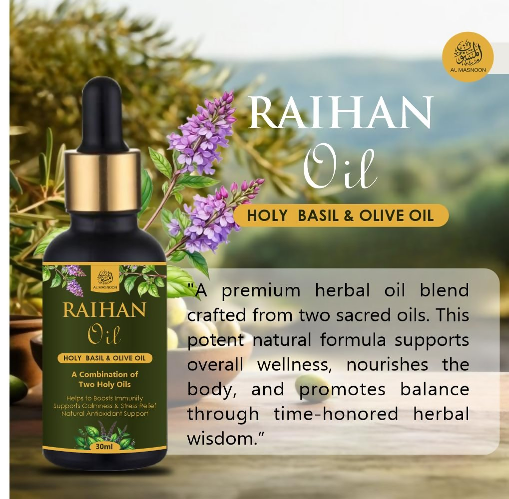 Al Masnoon Raihan Oil – A Sacred Blend of Two Holy Oils