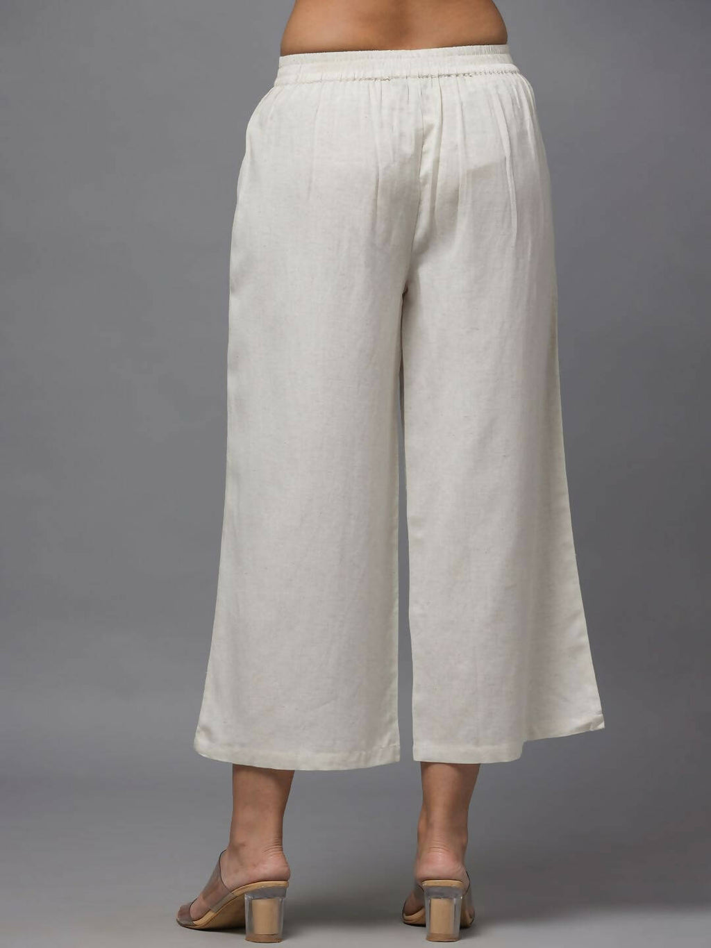 Juniper Women's Natural Solid Wide Leg Palazzo - Distacart