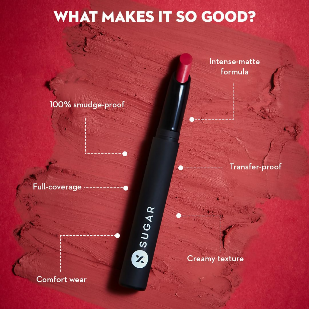 Sugar Cosmetics Matte Attack Lipstick, Transferproof & Smudgeproof - Plums N Roses