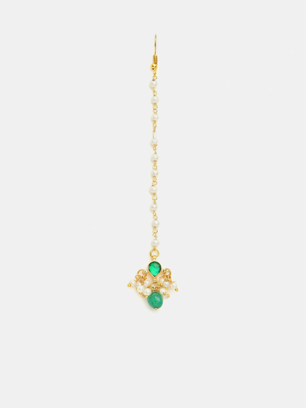 Ruby Raang Handcrafted Kundan Studded Earring With A Maang Tikka - Distacart