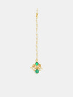 Ruby Raang Handcrafted Kundan Studded Earring With A Maang Tikka - Distacart