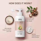 Sesa Ayurvedic Rice Water Conditioner with Biotin & Shea Butter