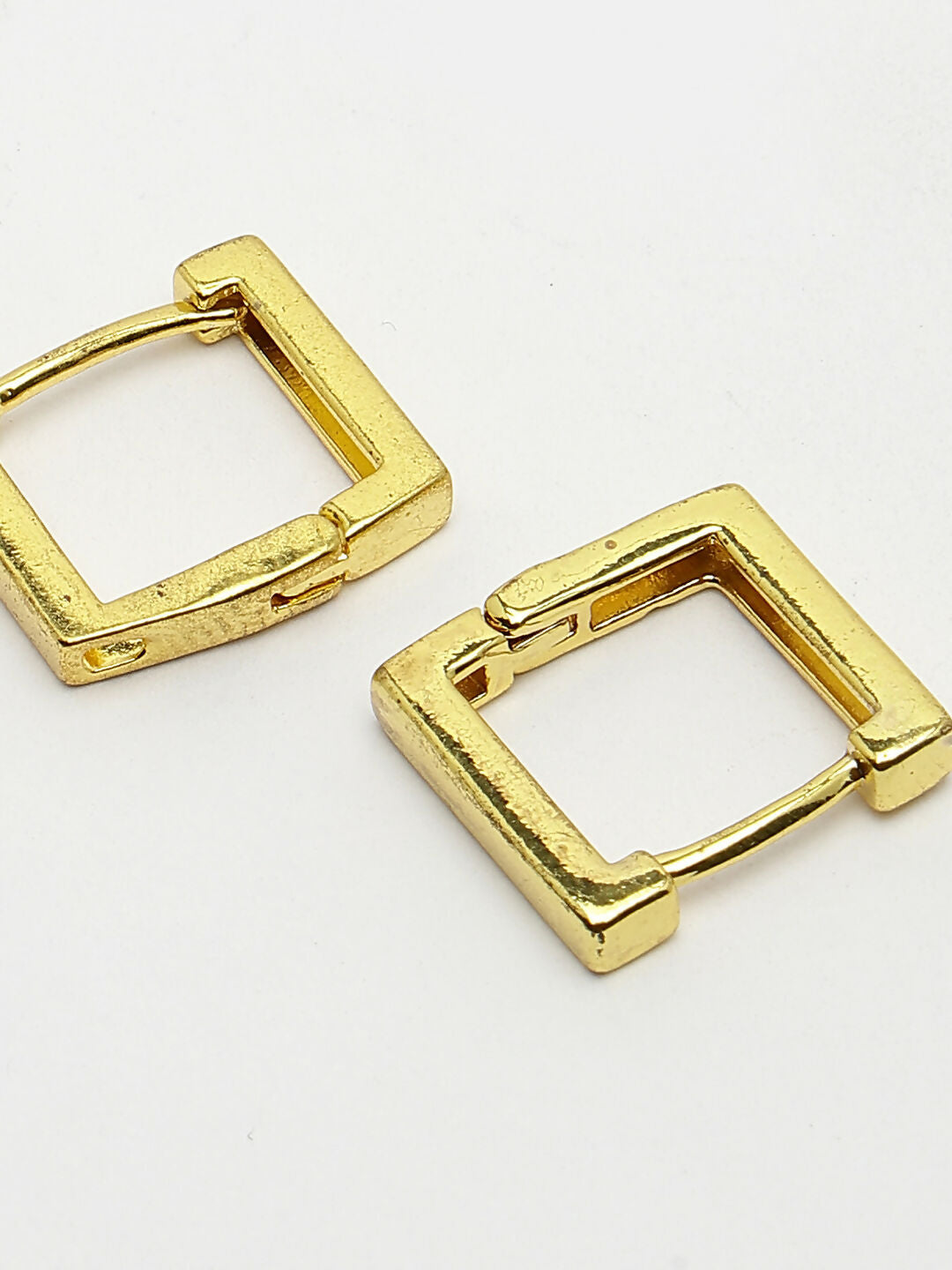 NVR Men's Set of 3 Multicolor Rhodium-Plated Geometric Shape Stainless Steel Hoop Earrings - Distacart