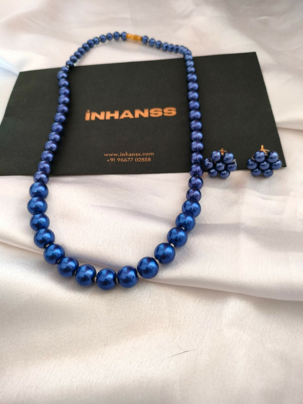 Inhanns Spectrum Everyday Pearl Sets - Single Strand - Royal Blue