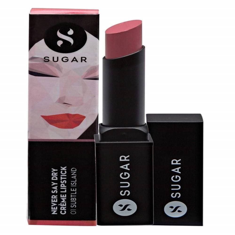 Sugar Never Say Dry Creme Lipstick - Subtle Island (Muted Brownish Pink)