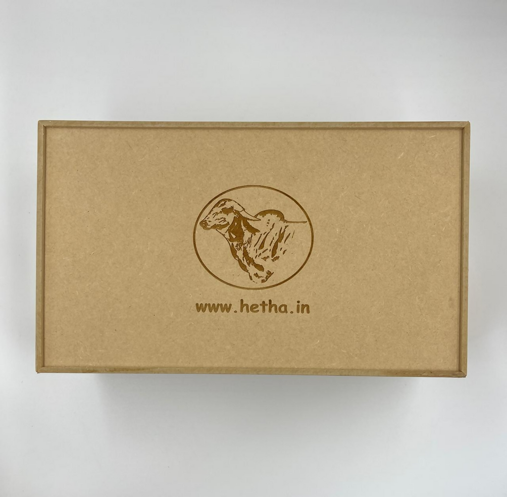 Hetha Gift Box with Himalayan Badri Cow A2 Cultured Bilona Ghee, Chyawanprash, Honey & Lip Balm