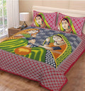 Vamika Printed Cotton Matki Red Bedsheet With Pillow Covers (PM Matki Red)