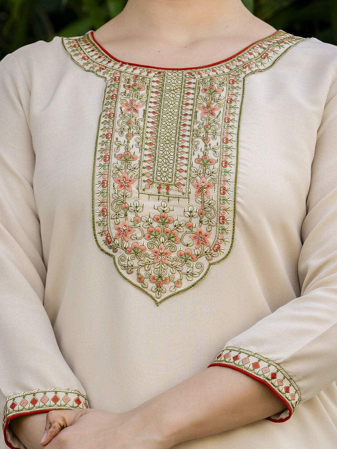 The52 Women's Beautiful Rayon Fabric Embroidery Work Straight Kurta Pant and Dupatta Set - Distacart