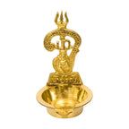Spillbox Gold-Toned Brass Om Sakthi Diya Pooja Essential