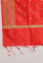 Mominos Fashion Moeza Women's Banarsi Silk Woven Design Red Dupatta - Distacart
